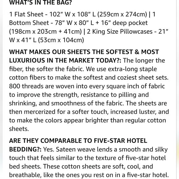 Mayfair Linen 800 Thread Count 100% cotton  sateen weave King sheet set-sky blue - Picture 12 of 13